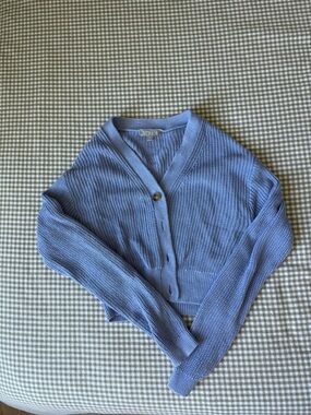 J. Crew Sky Blue Lightweight Button Cardigan